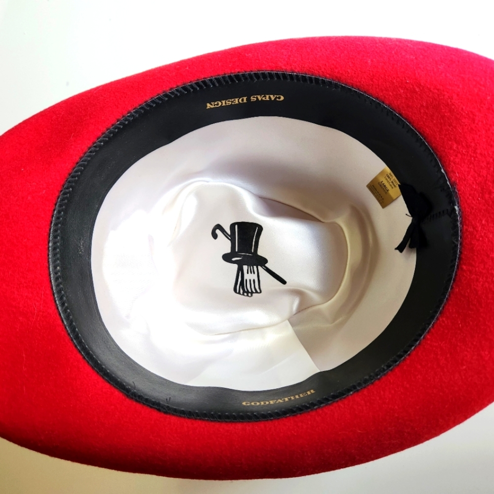 NEW Designer Collection Capas Godfather Fedora Hat Wool Men Size Large